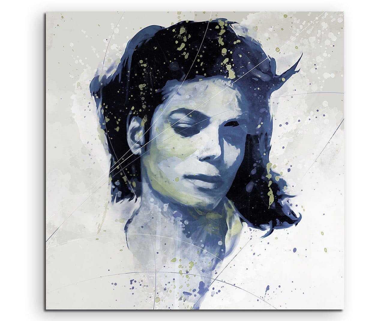 Michael Jackson Aquarell Leinwandbild 60x60 cm Wandkunst - Bild 2