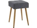 loft24 Hocker Luisa Grau Webstoff Metallbeine Bild 2