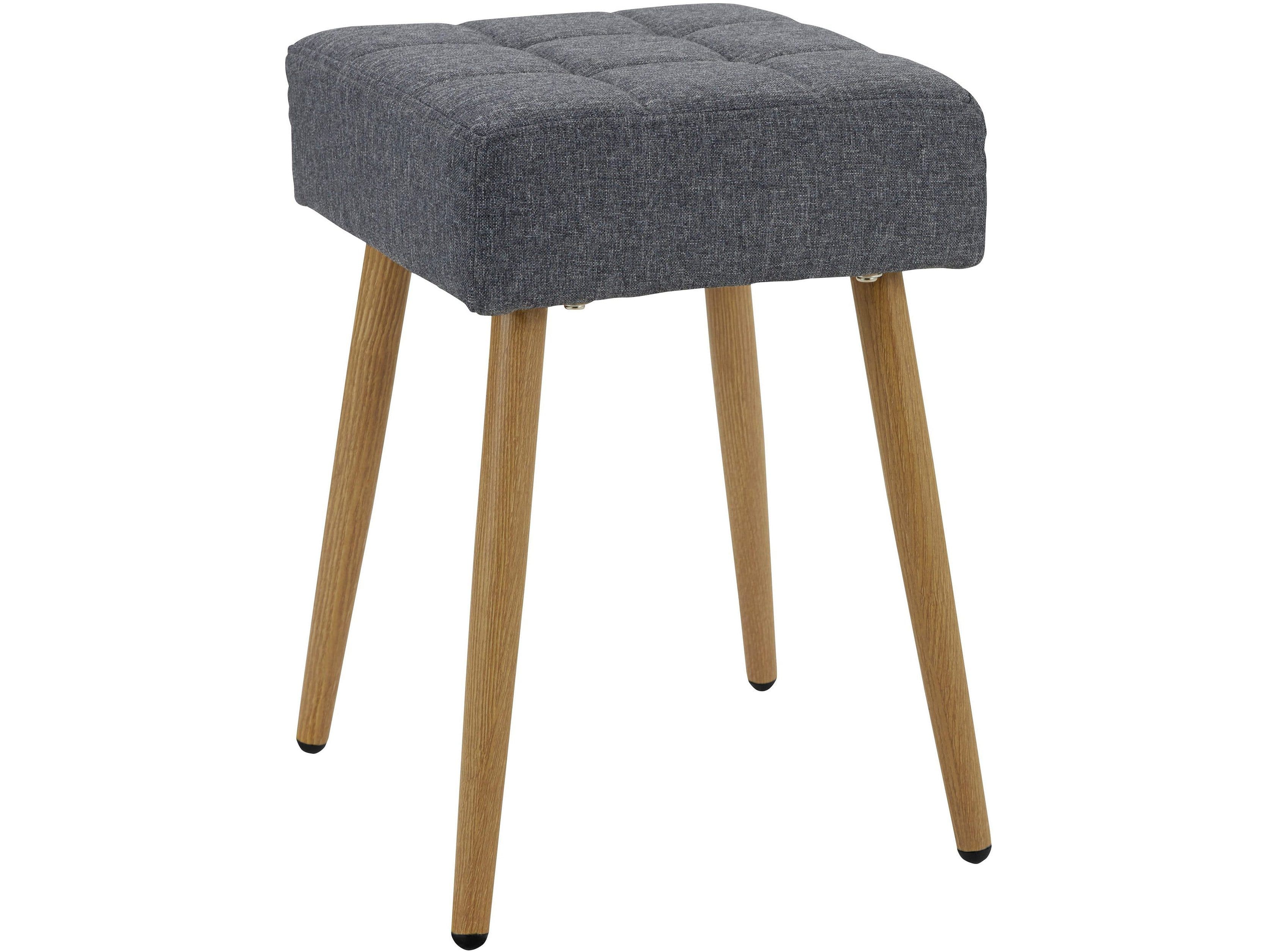 loft24 Hocker Luisa Grau Webstoff Metallbeine - Bild 2