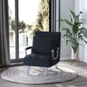 HOMCOM Schlafsessel 2-in-1 Schwarz mit Armlehne Bild 2