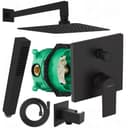 Hansgrohe Vernis Duscharmatur mit BOFLER Brauseset Matt Schwarz Bild 2