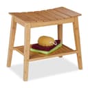 relaxdays Badhocker Bambus mit Ablage Natur Bild 2