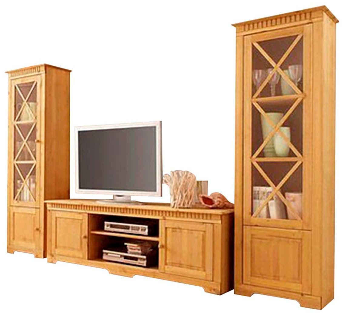 OTTO HOME Wohnwand Lisa 3-teilig Massivholz Kiefer Beige - Bild 2