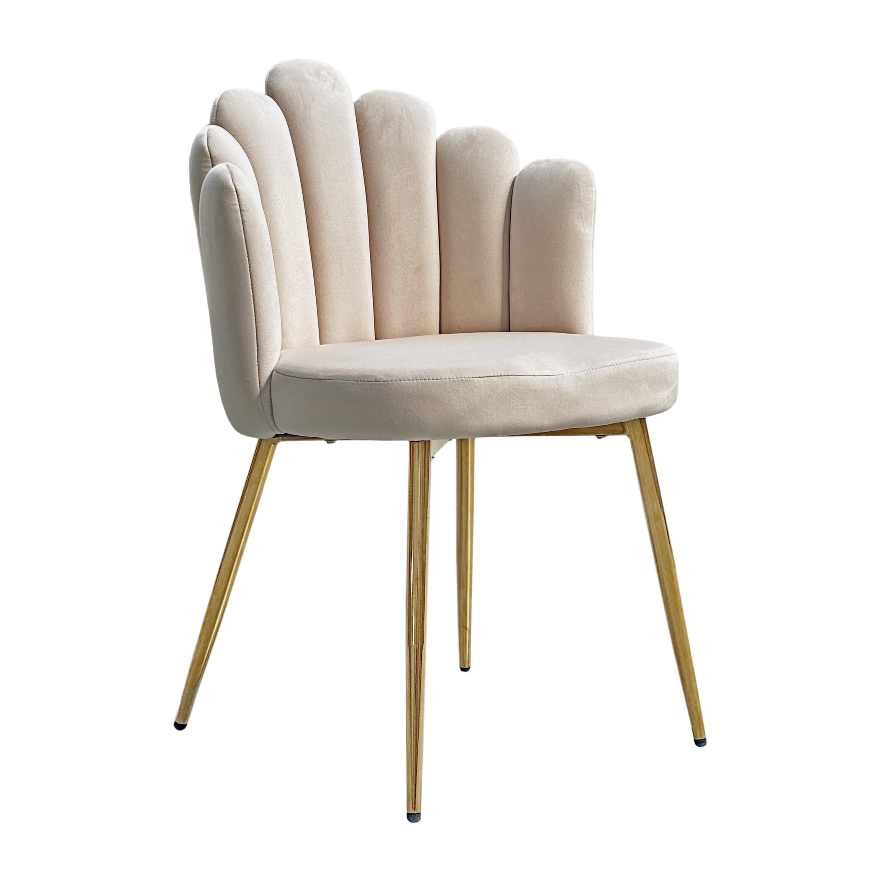 Lookway Polsterstuhl MARIS Beige mit goldenen Metallbeinen - Bild 2