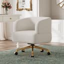 Flieks Drehstuhl mit Rollen, 360° drehbar, Beige Bild 2