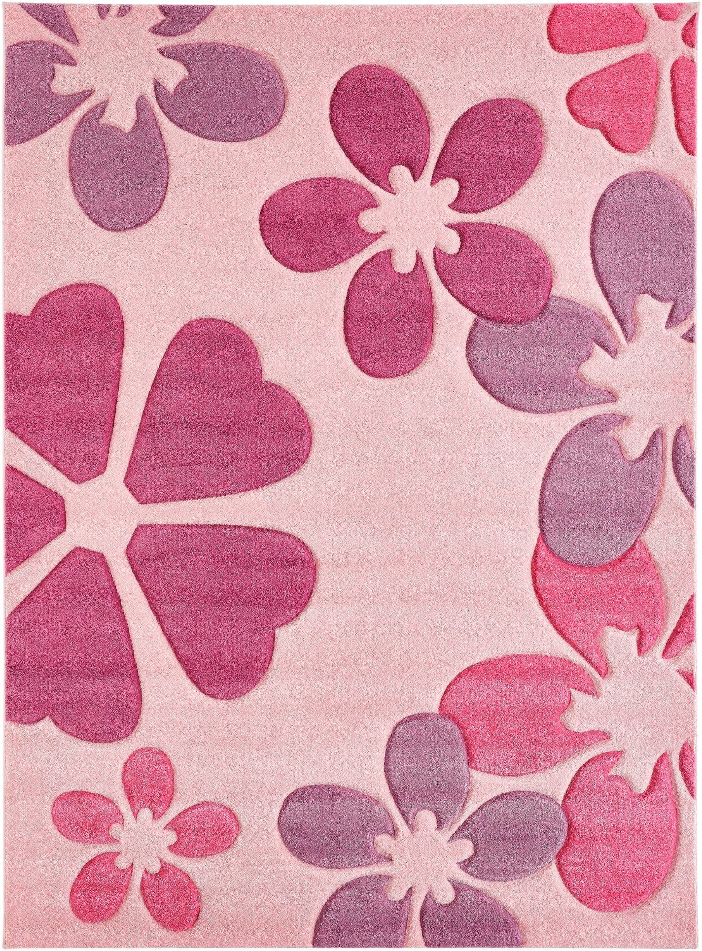 LUXOR living Kinderteppich Flair Pink Blumendesign Kurzflor - Bild 2