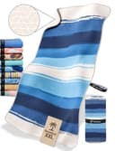 NirvanaShape Strandtuch XXL Mikrofaser Blau mit Gummiband-Schlaufe Bild 2