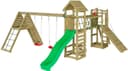 Fungoo Maxi Funny Carnival Spielturm Grün Holz mit Rutsche und Schaukeln Bild 2