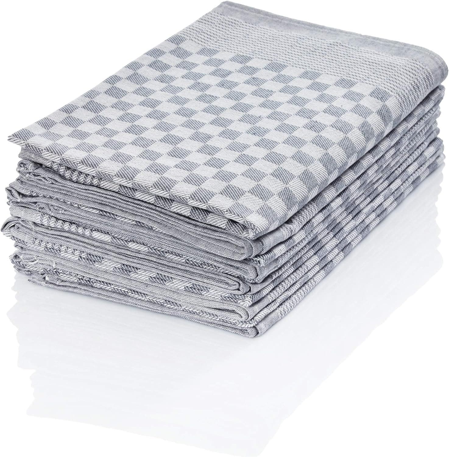Hometex Premium Textiles Geschirrtuch 10er Set Grau 100% Baumwolle - Bild 2