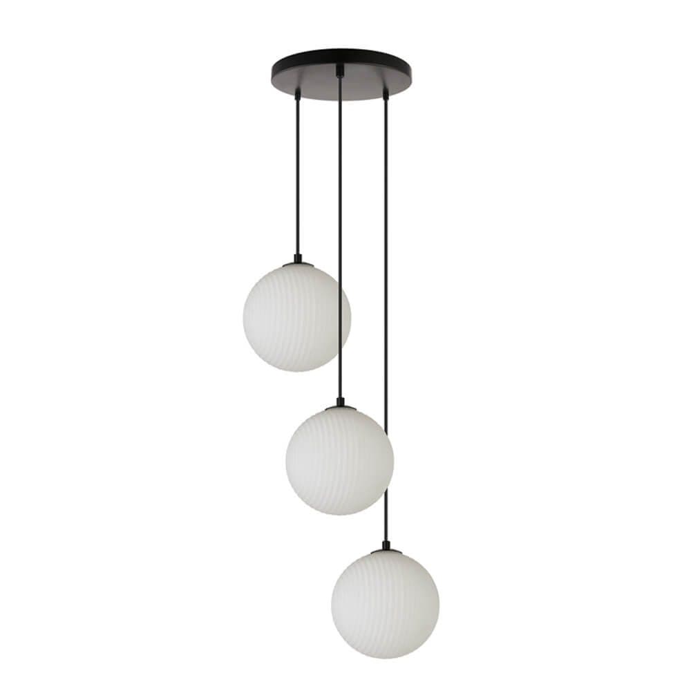 HOME DELUXE Hängeleuchte SUNA Schwarz/Weiß Glas Aluminium - Bild 2