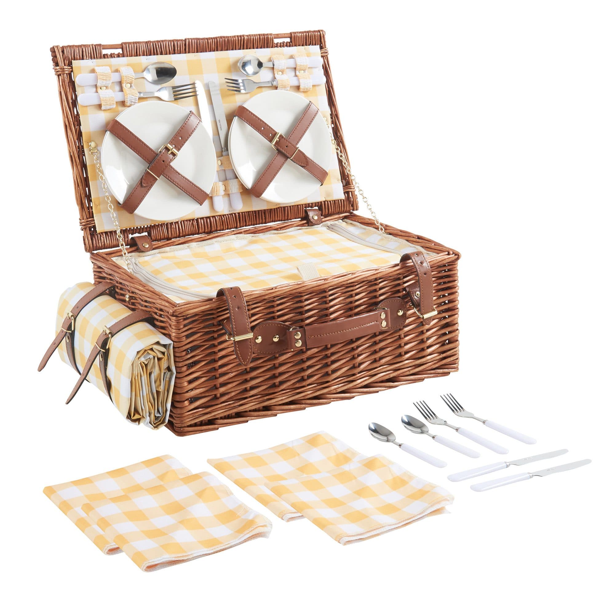 casa.pro Picknickkorb Brindisi Weidenkorb für 4 Personen - Bild 2