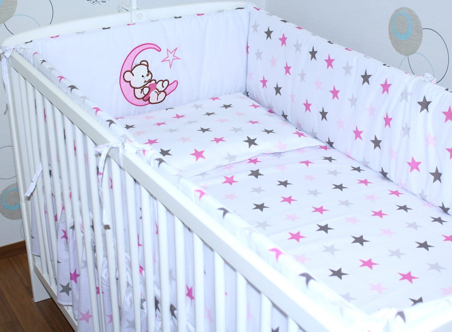 Primawela Baby-Bettumrandung Nestchen 420 cm mit Kopfschutz