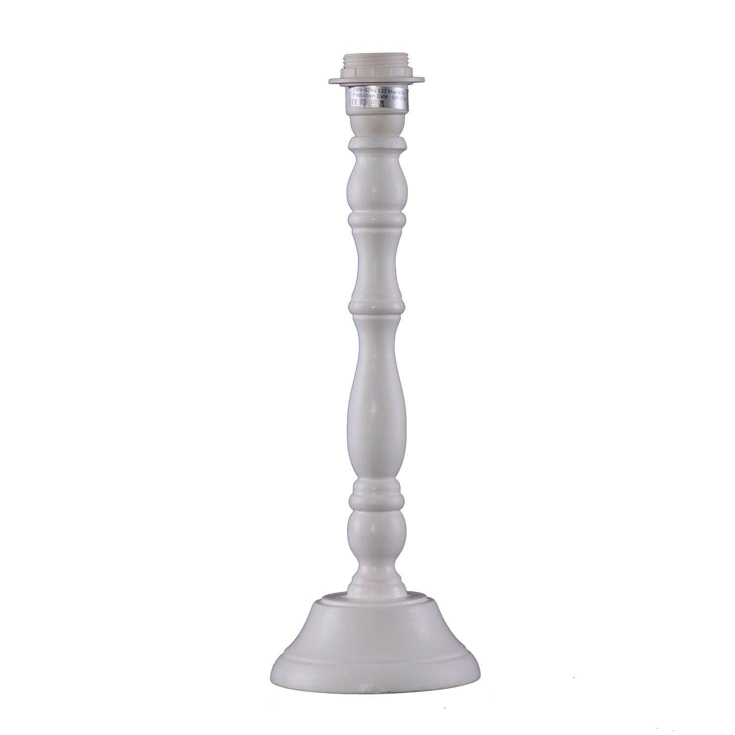 Dirk Davids Leuchten GmbH Tischleuchte Holz Matt Weiß Gewischt Boston Tischlampe 1744628, E27