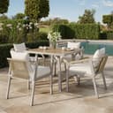 Celya Gartenlounge-Set 5-tlg. Khaki/Beige WPC Tischplatte Bild 2