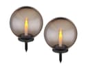 GLOBO LIGHTING LED Solarleuchte 2er Set Warmweiß Dämmerungssensor Bild 2