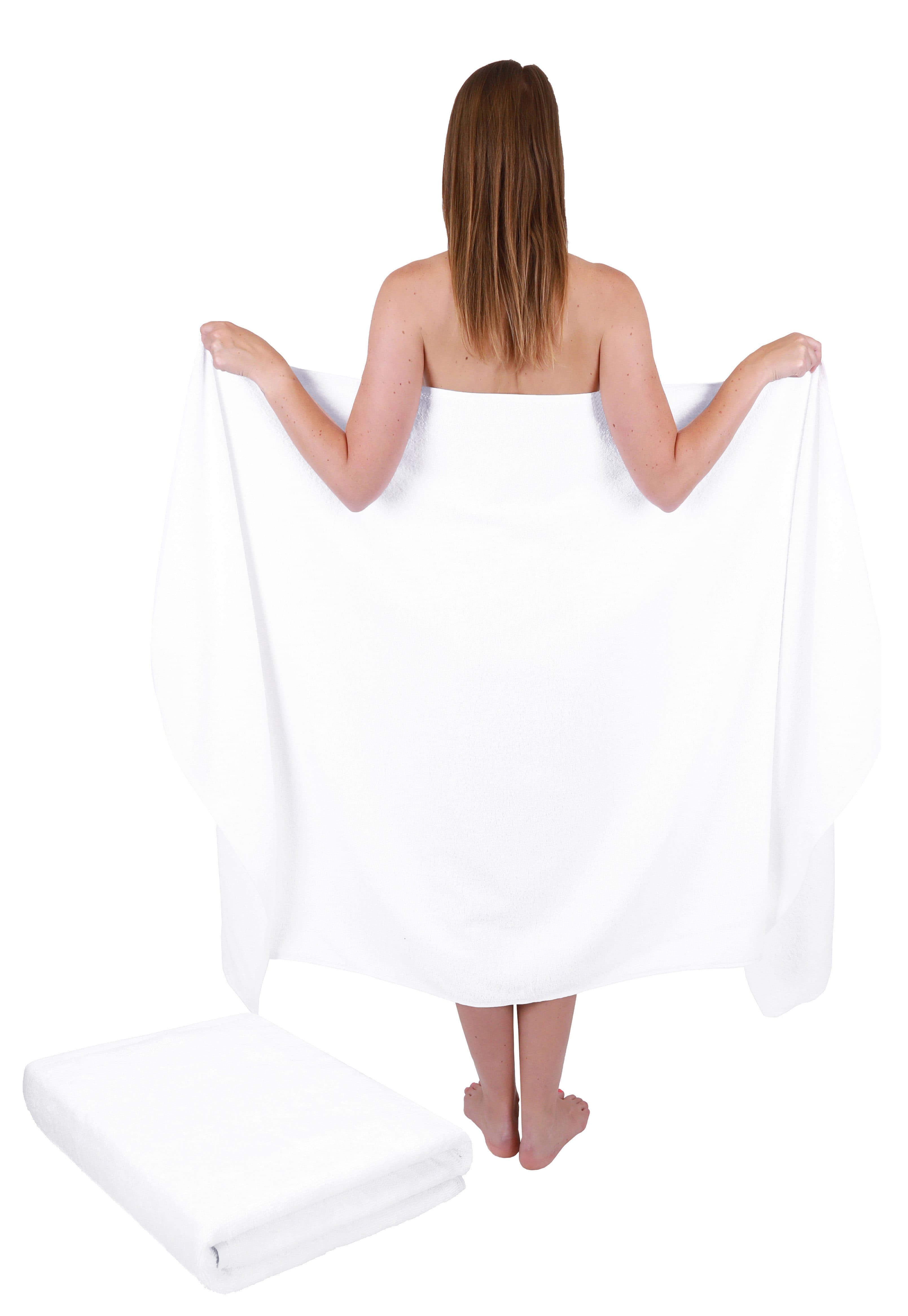 Betz Badetuch Set 2 Stück XXL 100x200 cm 100% Baumwolle Weiß - Bild 2