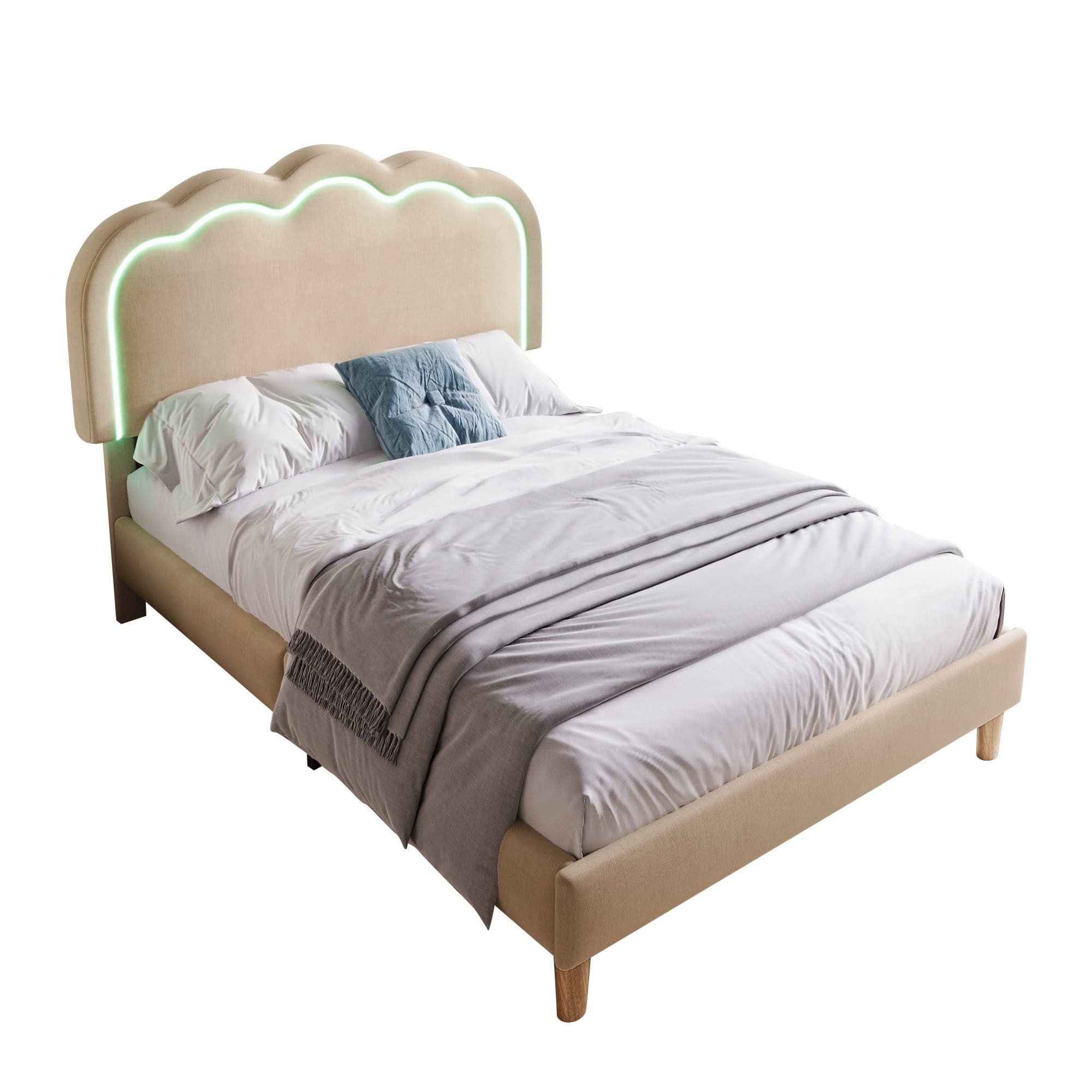 Flieks Polsterbett mit LED-Beleuchtung Einzelbett - Bild 2