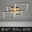 Briloner Leuchten LED Deckenleuchte FRAME Schwarz Gold-Braun Dimmbar Bild 2