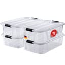 KONZEPT Aufbewahrungsbox Set 4 Stk. 7L/14L Transparent Stapelbar Bild 2