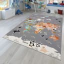 TT Home Kinderzimmer-Teppich Grau Großstadt-Motiv Rutschfest Bild 2