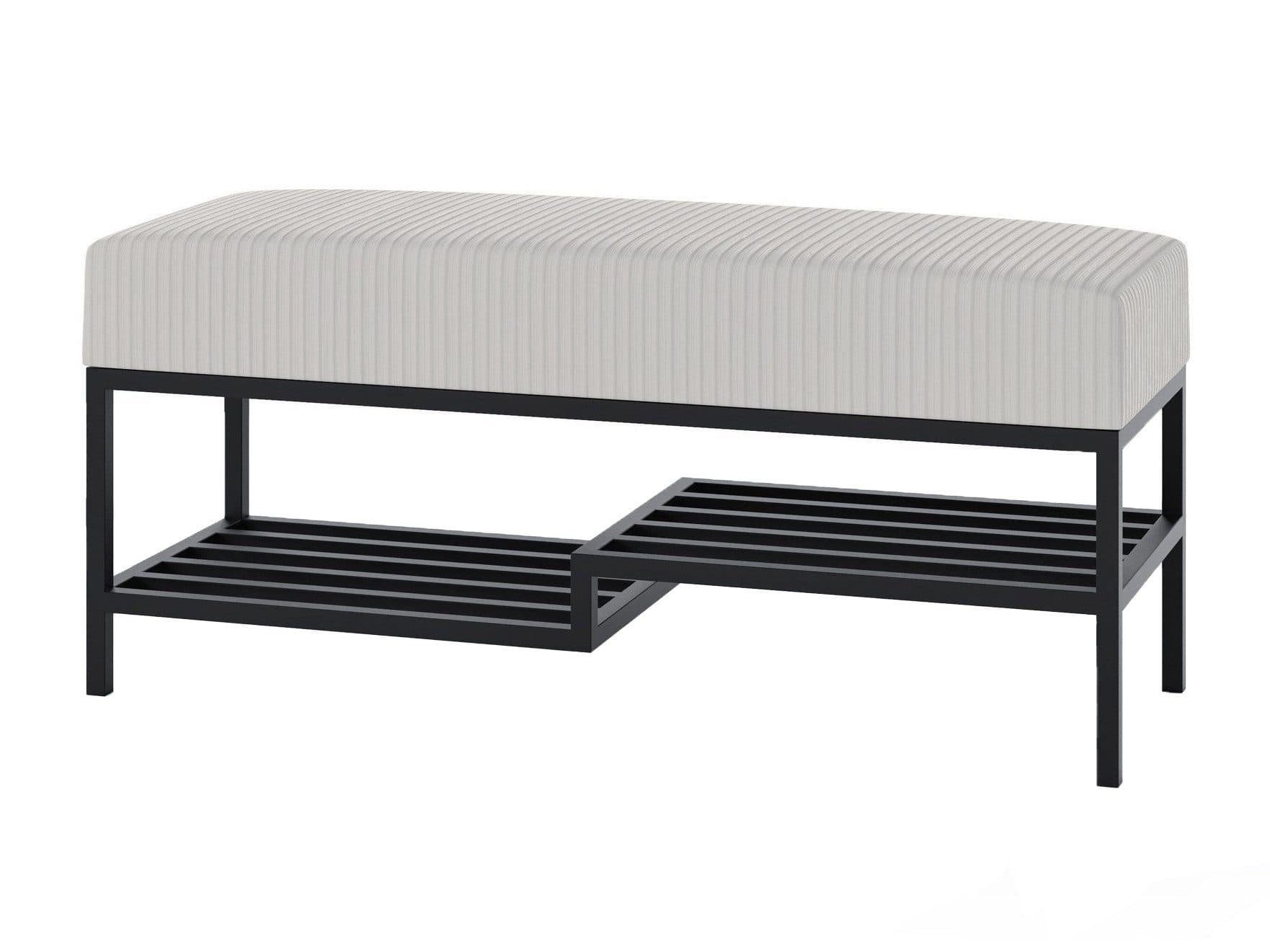 Beautysofa Polsterbank Modern mit Schuhregal Beige - Bild 2