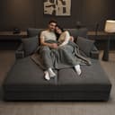 Merax XXL-Doppelschlafsofa mit USB-Anschluss und 360°-Handyhalterung Bild 2