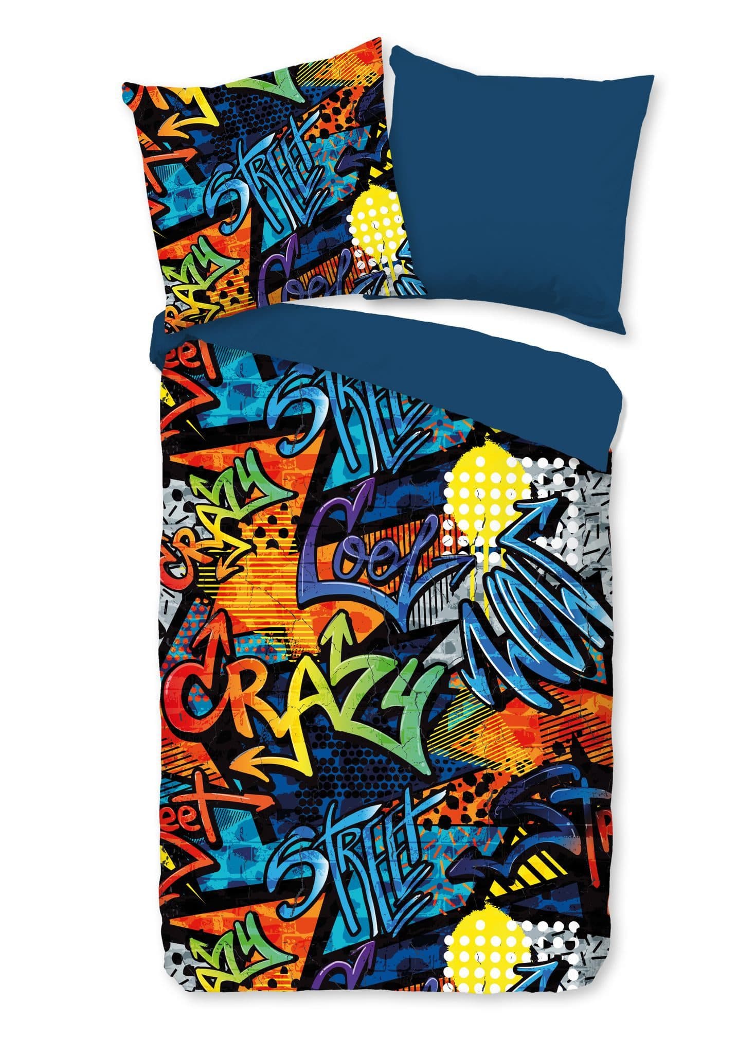 JACK Jugendbettwäsche Graffiti Street Art Style Bunt Mikrofaser - Bild 2