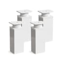 sossai® Möbelfuß MFV1 Weiß Höhenverstellbar Aluminium Bild 2