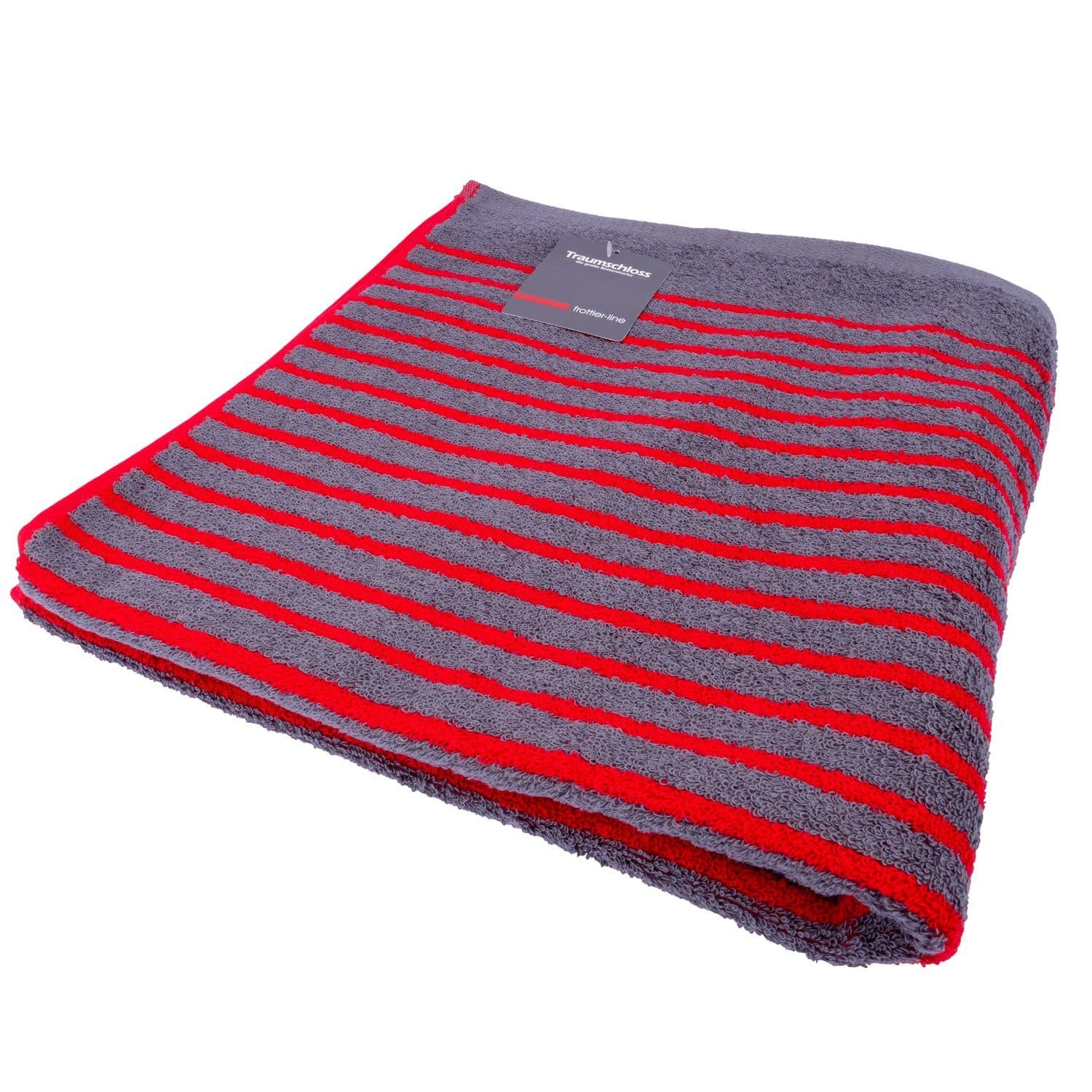 Traumschloss Handtuch Stripes Frottier 100% Baumwolle Rot - Bild 2