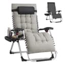 SONGMICS Gartenliege Relaxliege stufenlos einstellbar Stahlrahmen Bild 2