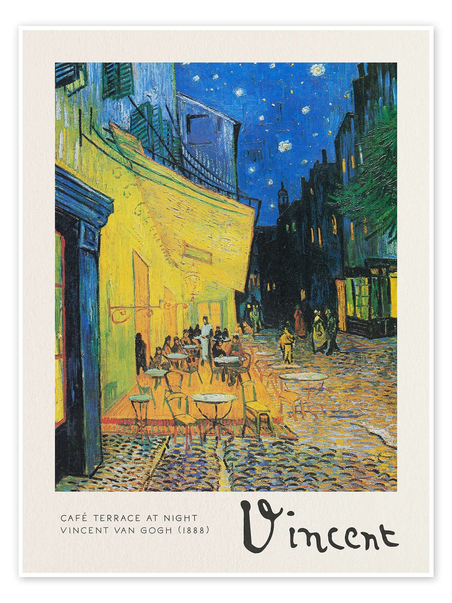 Posterlounge Wandbild Caféterrasse am Abend Vincent van Gogh Poster - Bild 2