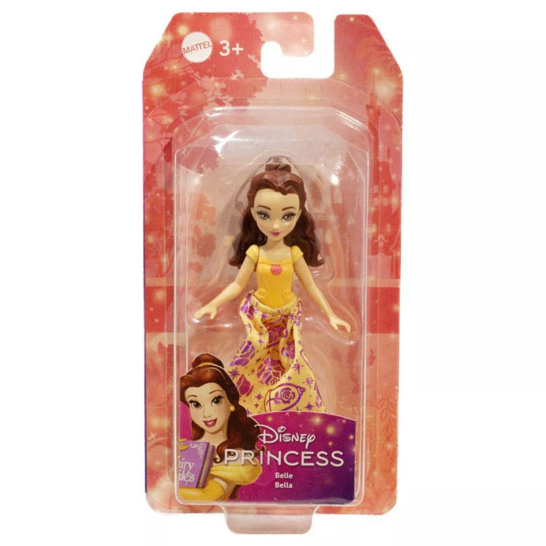 Mattel Disney Prinzessin Belle Puppe mit Glitzerkleid