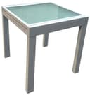 Garden Pleasure Gartentisch LOLA Grau Aluminium Wellenglas ausziehbar Bild 2