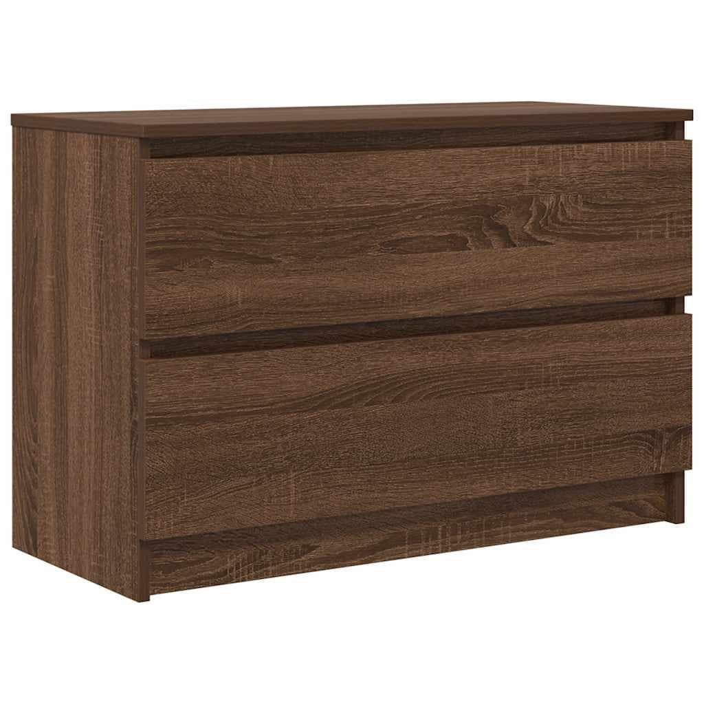 vidaXL TV-Schrank Braun Eichen-Optik mit 2 Schubladen - Bild 2