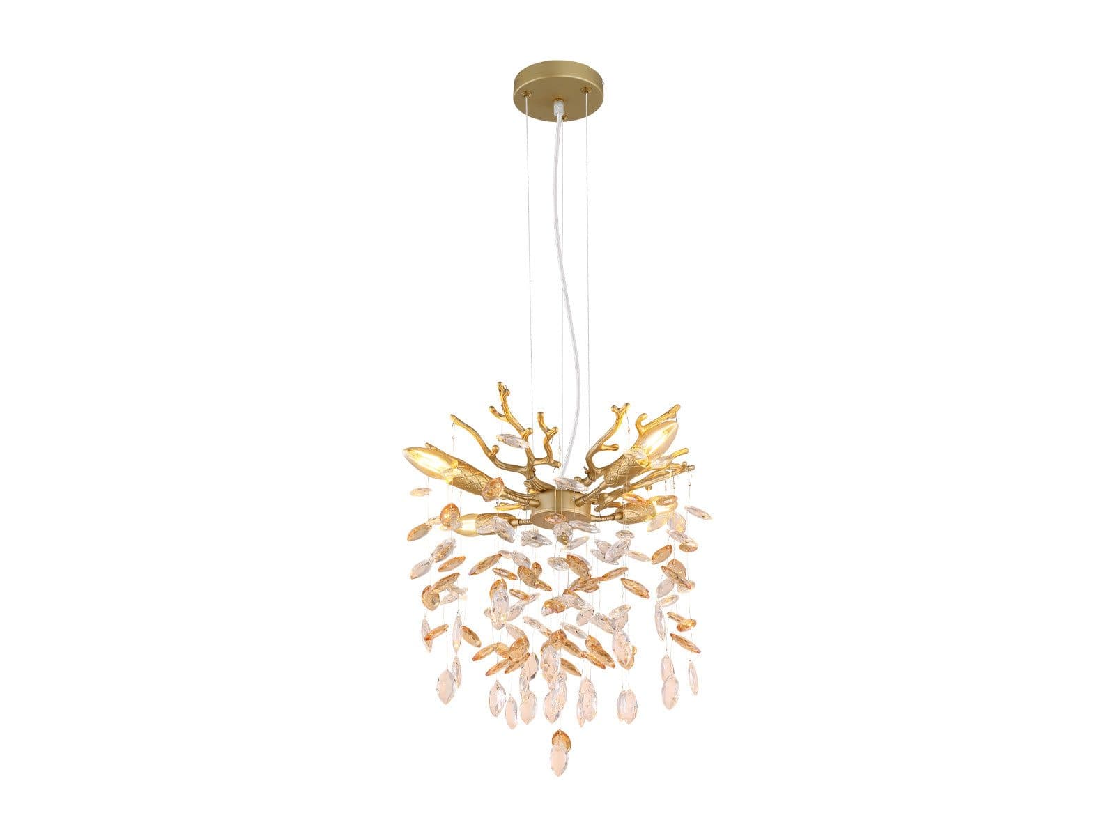 GLOBO LIGHTING LED Kronleuchter mit Kristall 2-farbig Ø 40cm, Dimmfunktion, LED wechselbar, Warmweiß - Bild 2