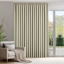 Deconovo Verdunkelungsvorhang Beige Kräuselband Blickdicht Kälteschutz Bild 2