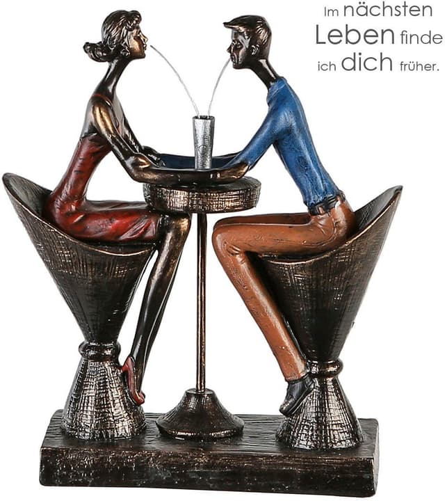 Casablanca by Gilde: Bronzefarbene Liebespaar Skulptur "Mein Leben"