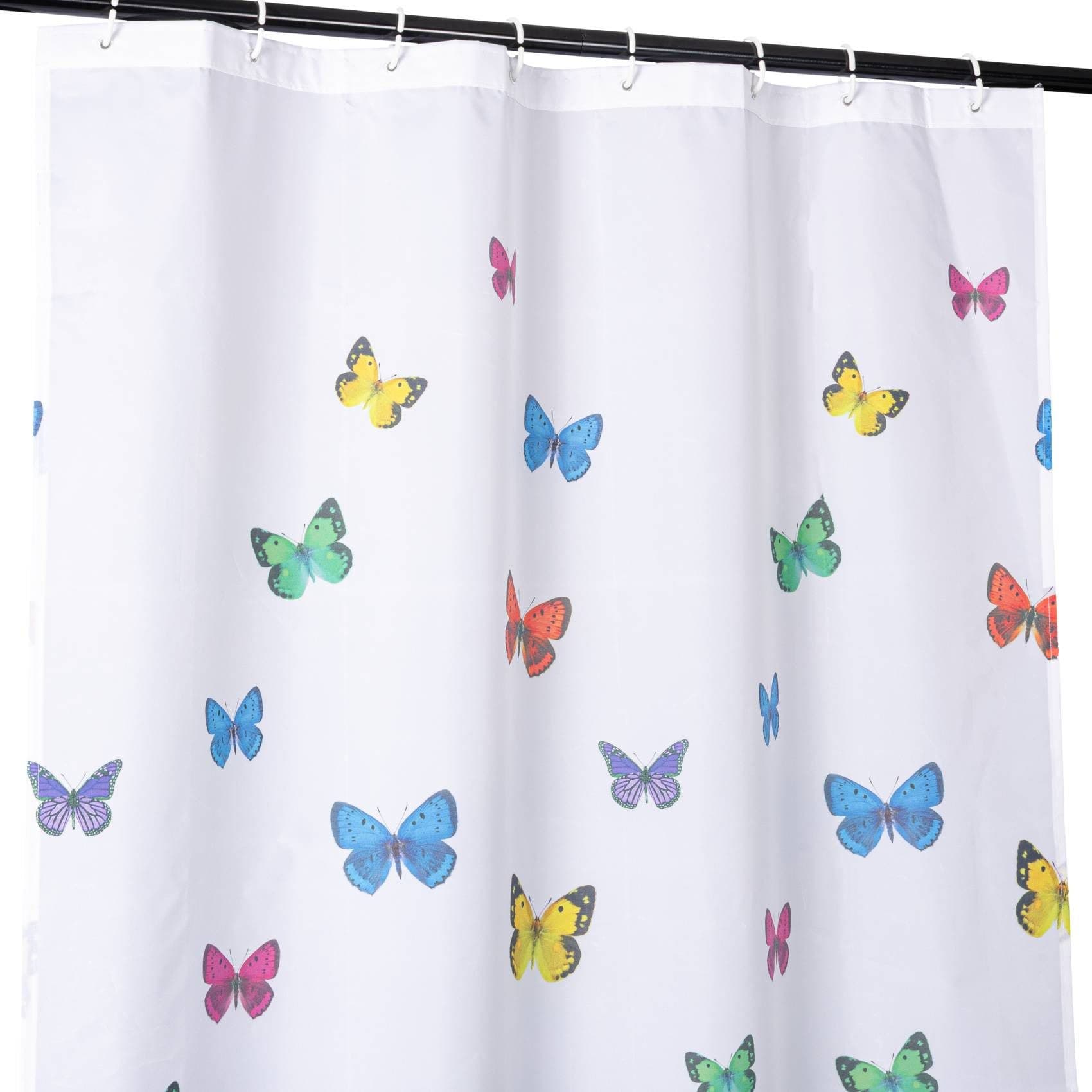 ANRO Duschvorhang Breite 120 cm Buntes Schmetterlinge-Motiv - Bild 2