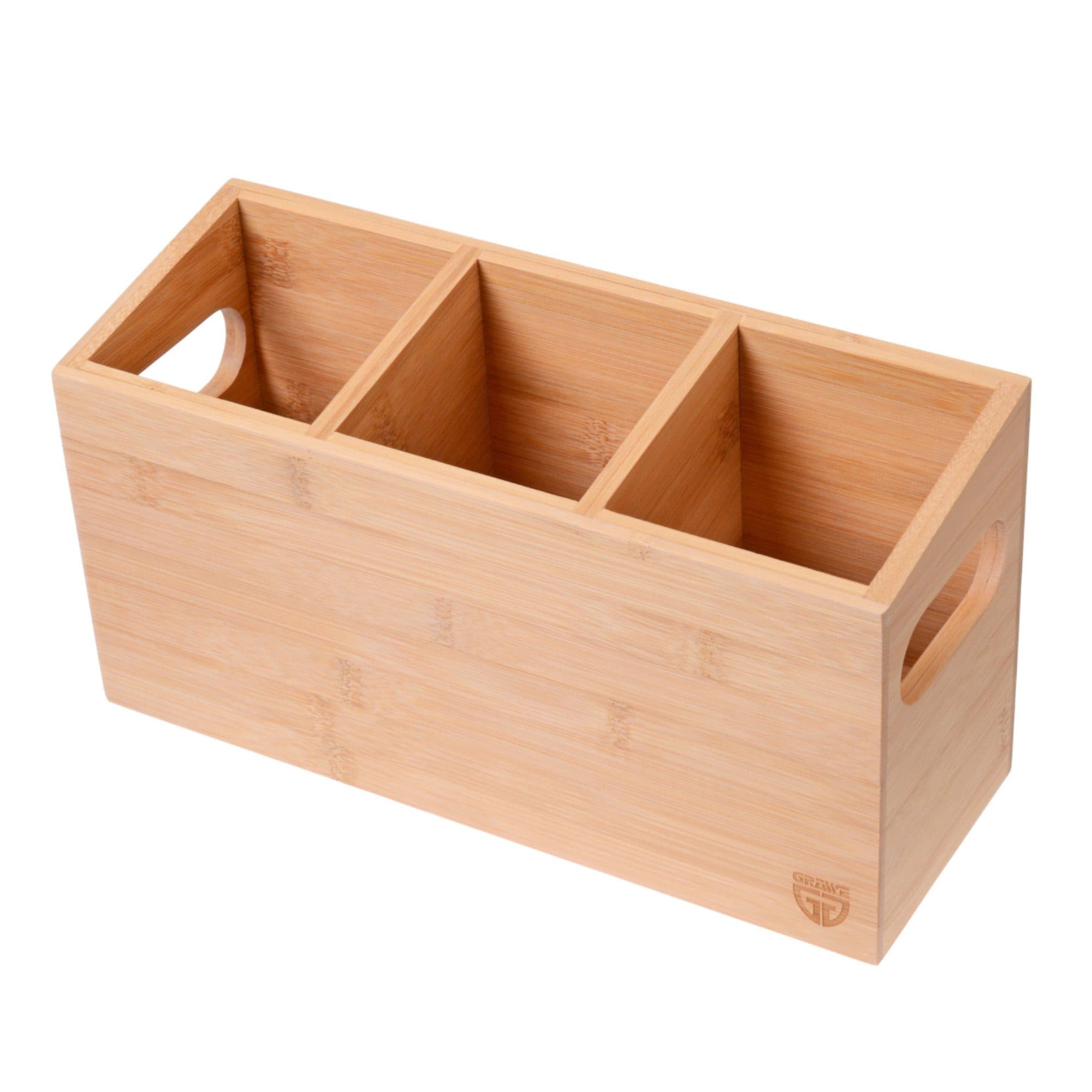 GRÄWE Bambus Besteckhalter Aufbewahrungsbox 3 Fächer - Bild 2
