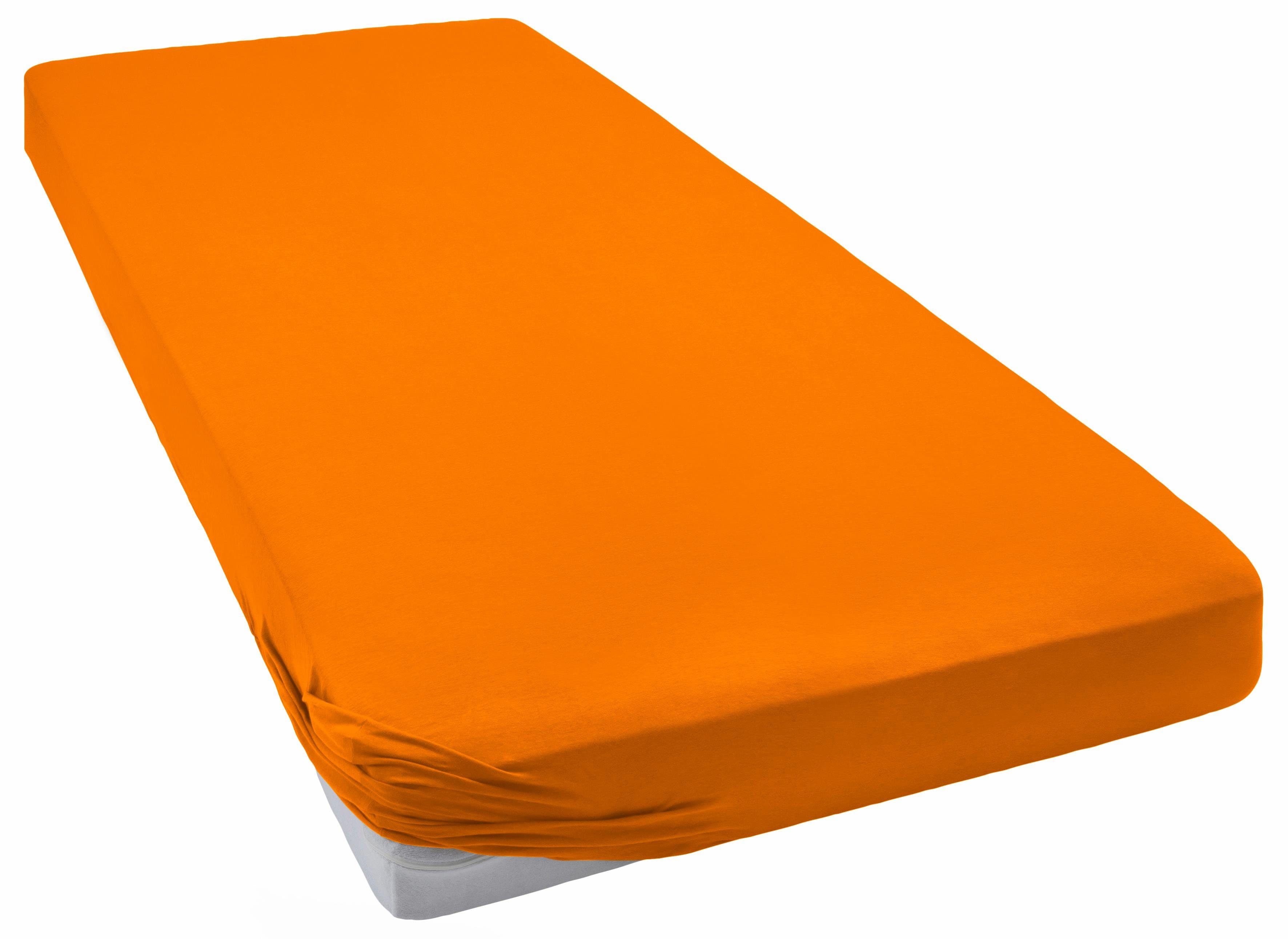 Bellana Spannbettlaken Jersey Aqua Orange Papaya - Bild 2