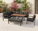 Gardissimo Gartenlounge-Set Norton Alu Bambus 4-tlg. Grau Bild 2