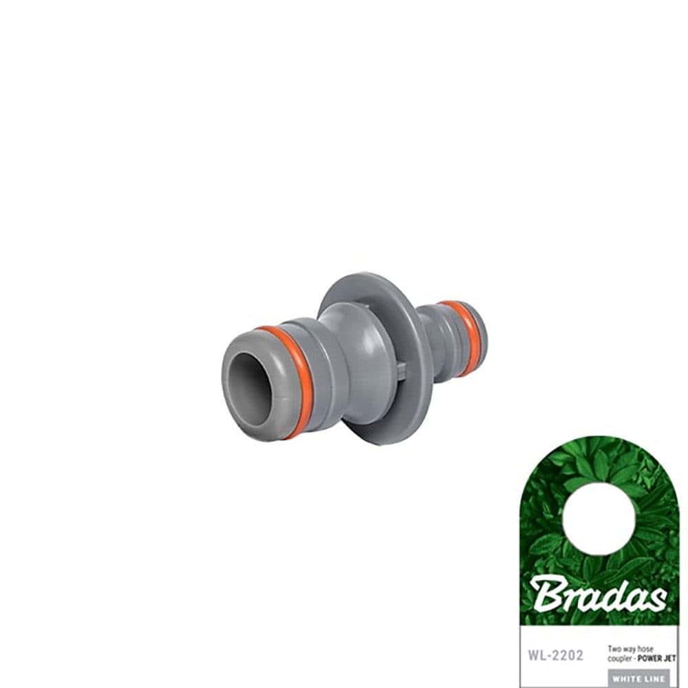 Bradas Schlauchadapter Stecksystem Reduzierung Doppelnippel 1/2" auf 3/4" Grau