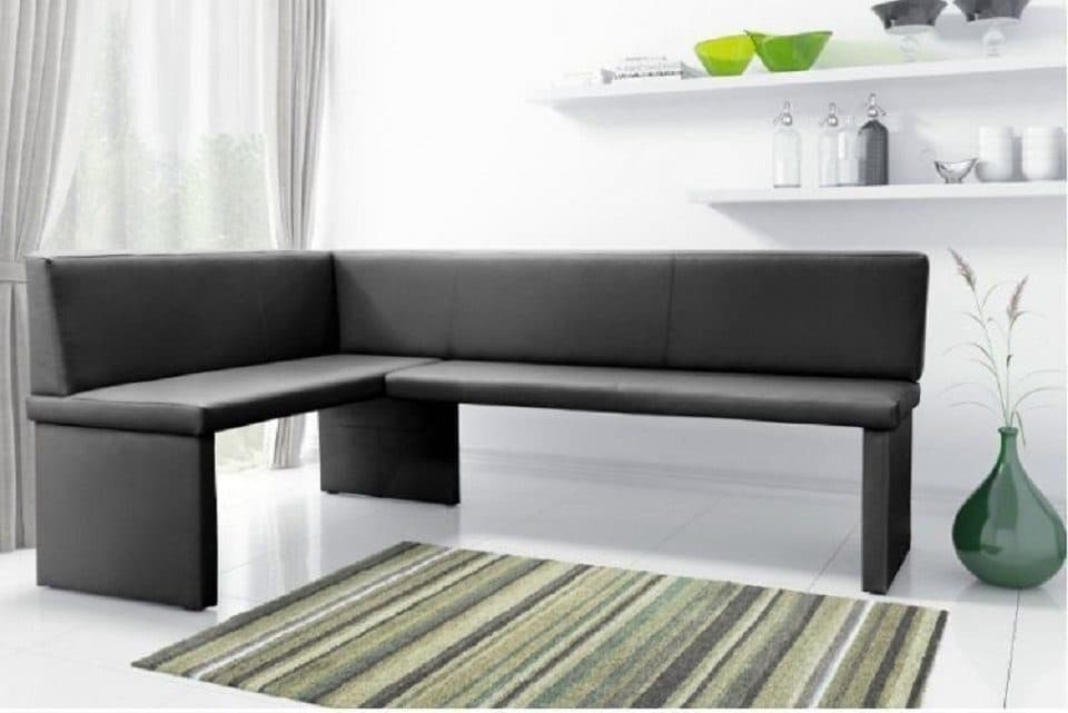 Fun Möbel Eckbank Cora Kunstleder Schwarz 168x128 cm