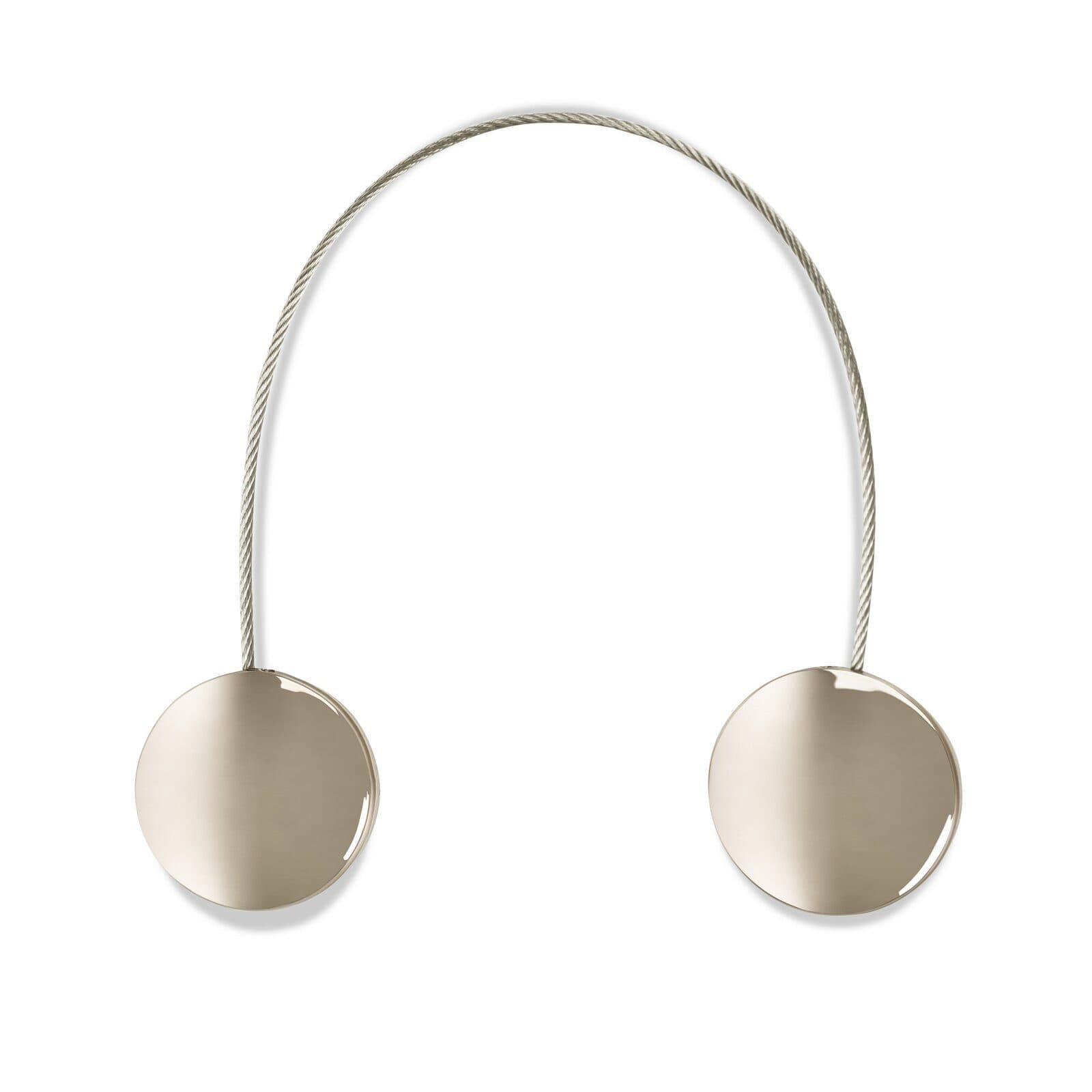 Eurofirany Raffhalter 2x Magnetische Vorhang Schnallen Metall Champagner