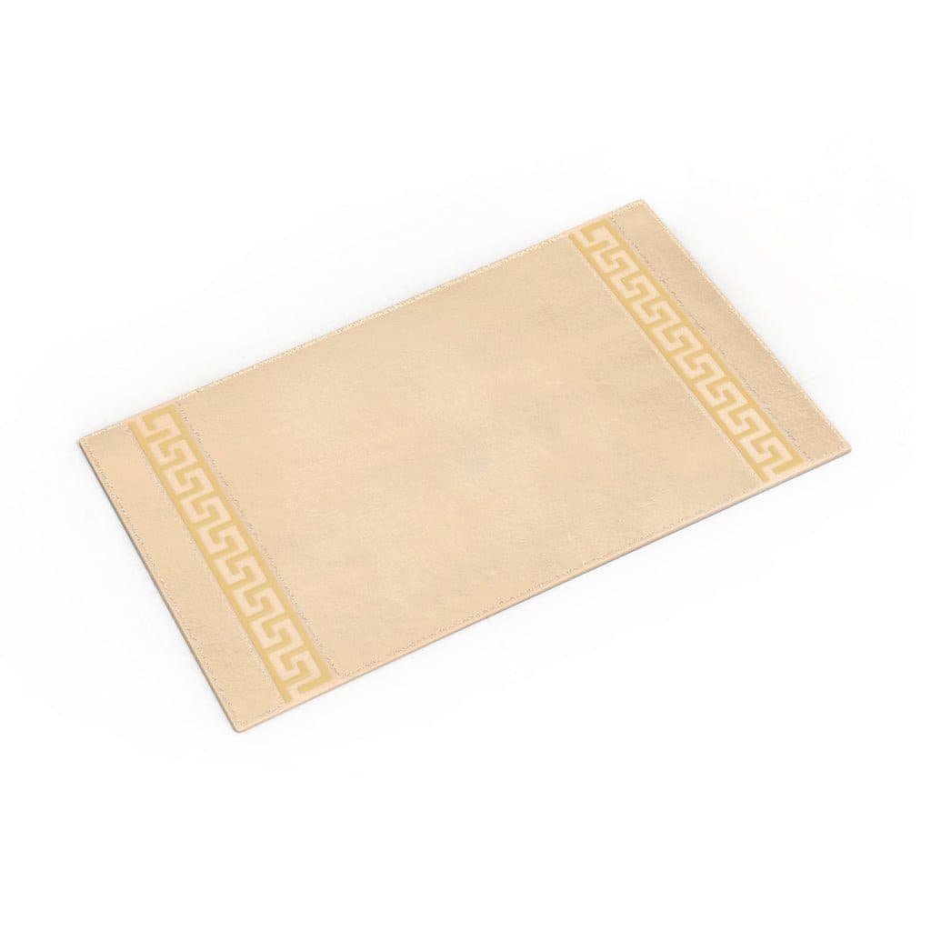 Belle Arti Badematte Mäander Schwarz/Weiß/Beige/Gold Baumwolle - Bild 2
