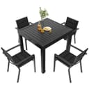 GUNJI Aluminium Gartenstuhl Set Stapelbar Wetterfest Bild 2