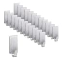 relaxdays Klebehaken 24er Set eckig Silber Edelstahl Bild 2