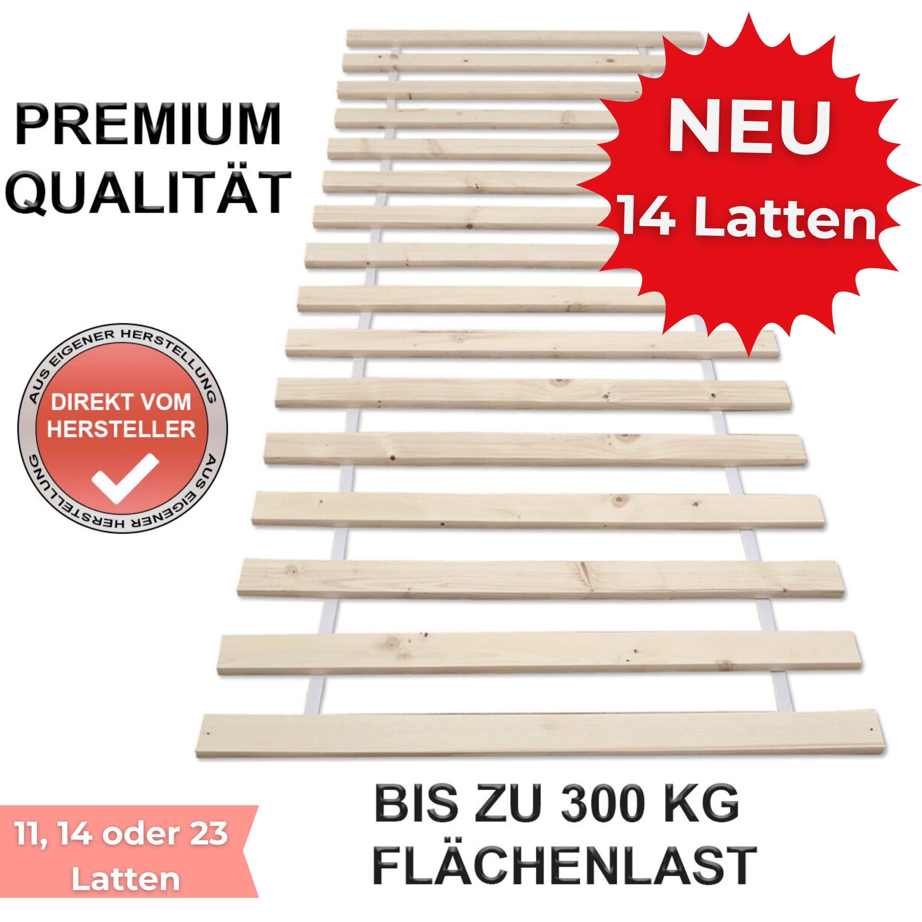 HELO24 Lattenrost 23 Latten Premium B - Bild 2