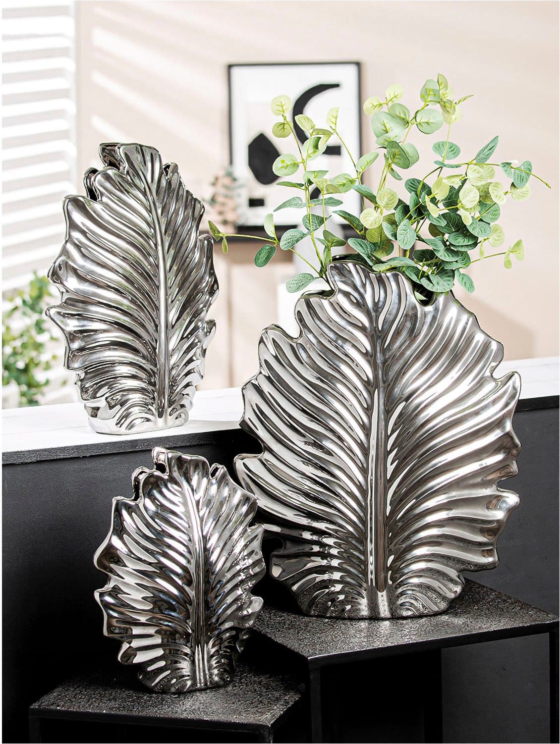 GILDE Bodenvase Monstera Keramik - Bild 2