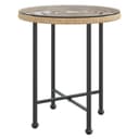 vidaXL Gartentisch Ø50 cm Hartglas und Stahl Bild 2